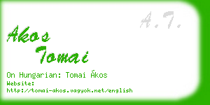 akos tomai business card